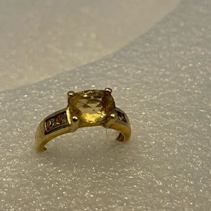 14k golden beryl ring